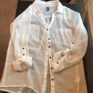 White/Cream Blouse Button Down